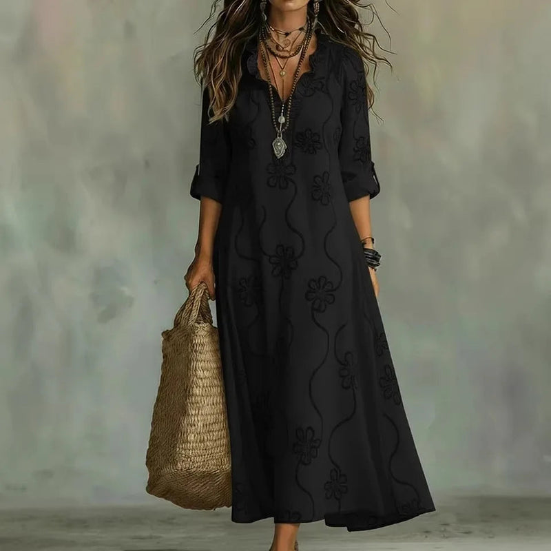 Ardyne™ | Embroidered Floral Maxi Dress