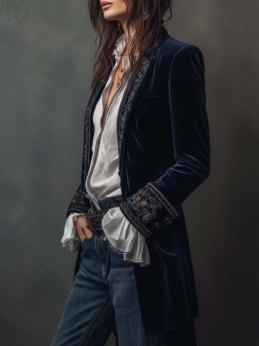Athénaïs blazer detail