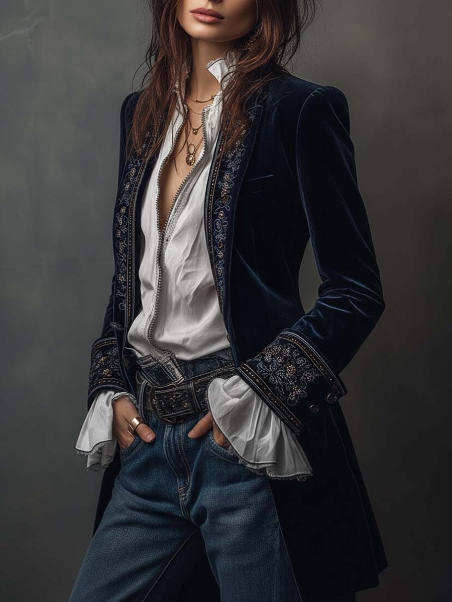 Athénaïs blazer detail