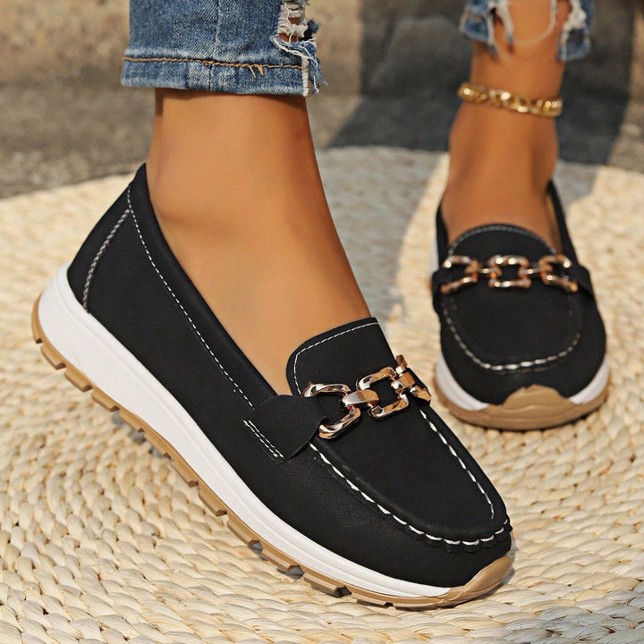 Ella Orthopedic Flat Buckle Loafers