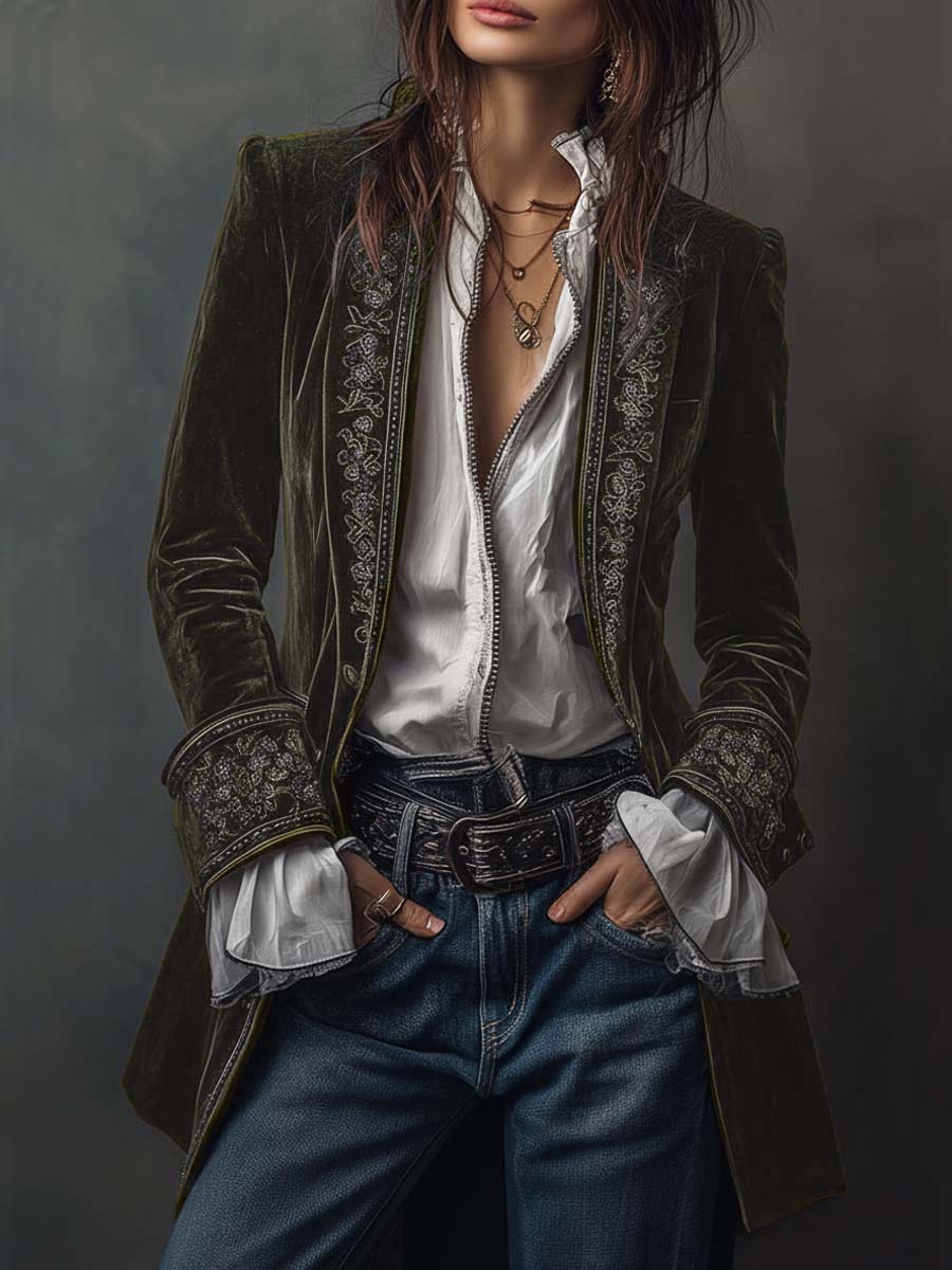 Athénaïs blazer detail