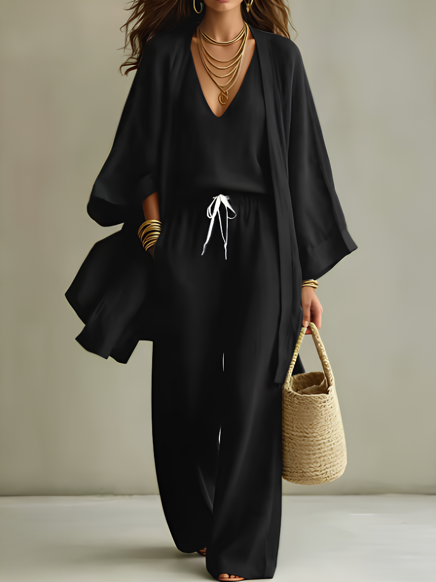 Isabelle Relaxed Linen Three Piece Set