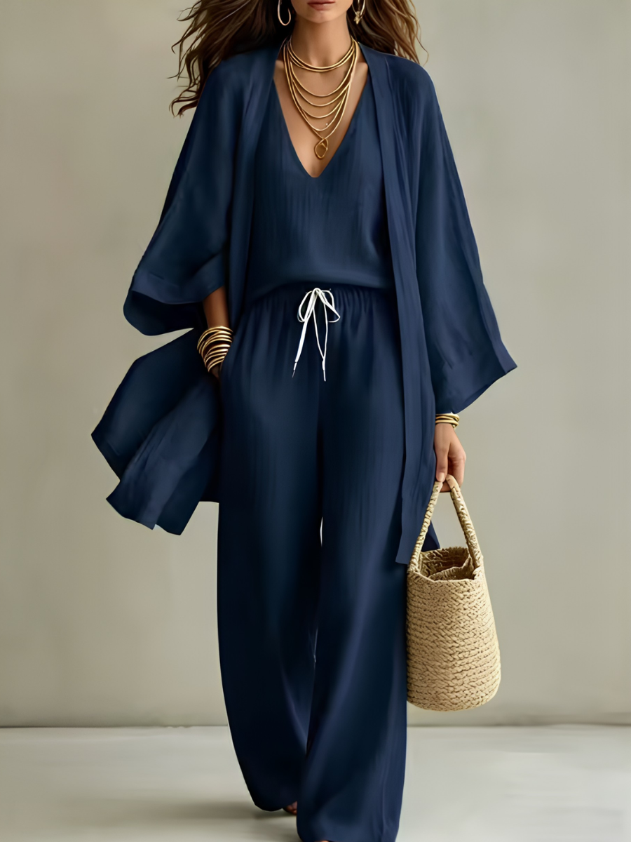 Isabelle Relaxed Linen Three Piece Set