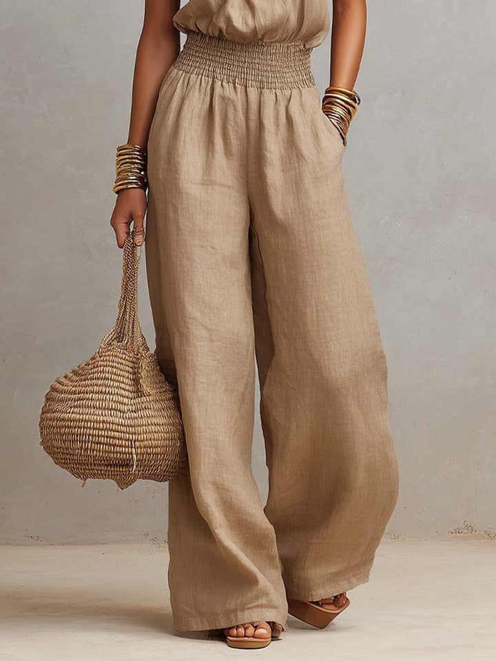 Valeria Halter Neck Wide Leg Jumpsuit