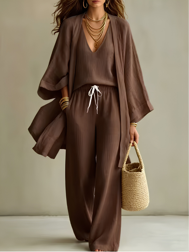 Isabelle Relaxed Linen Three Piece Set