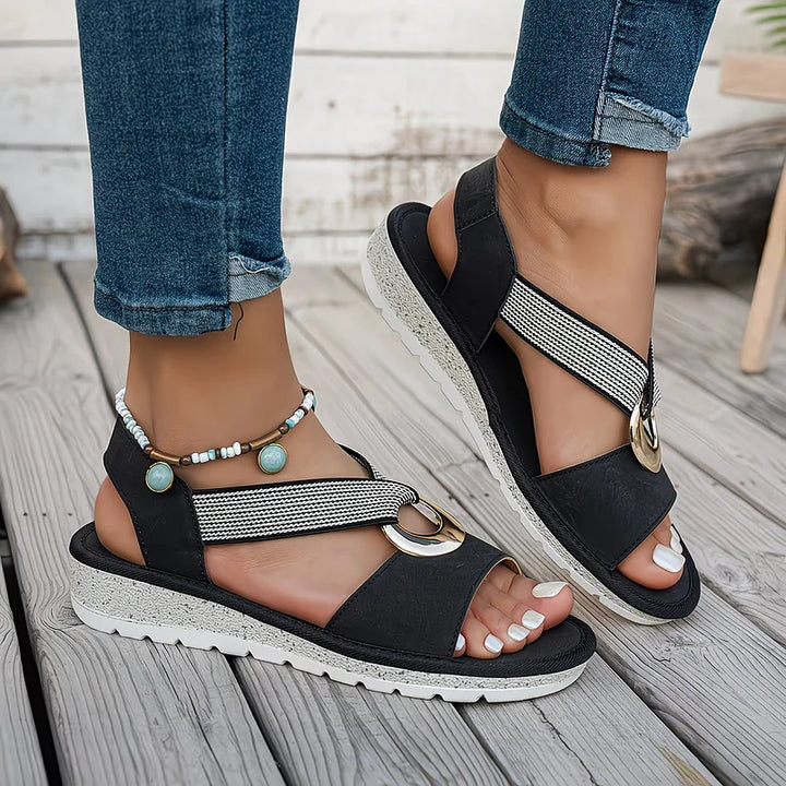 Mila Ring Detail Comfort Flat Sandals