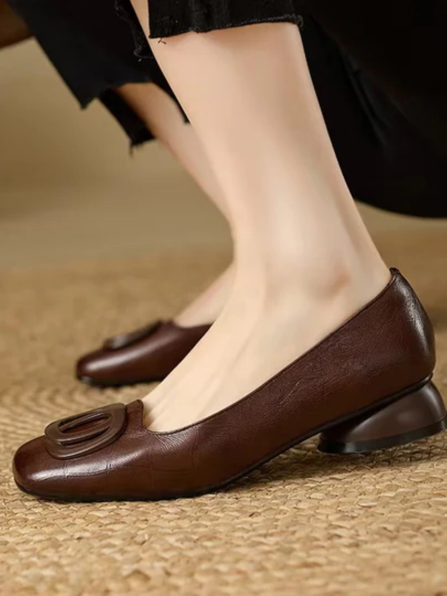 Opium Leather Flats styled