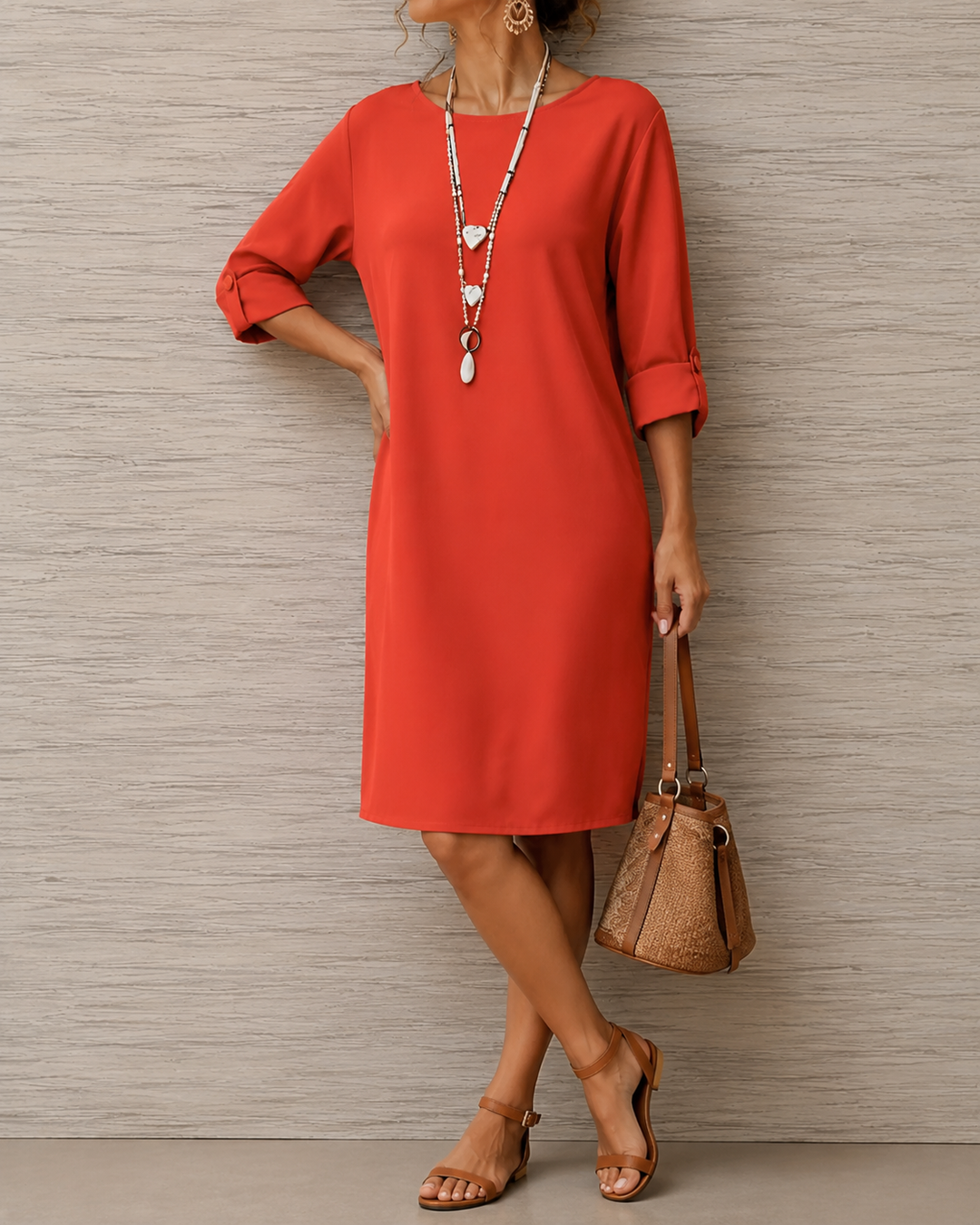 Sabine | Flowy Tummy-Flattering Midi Dress