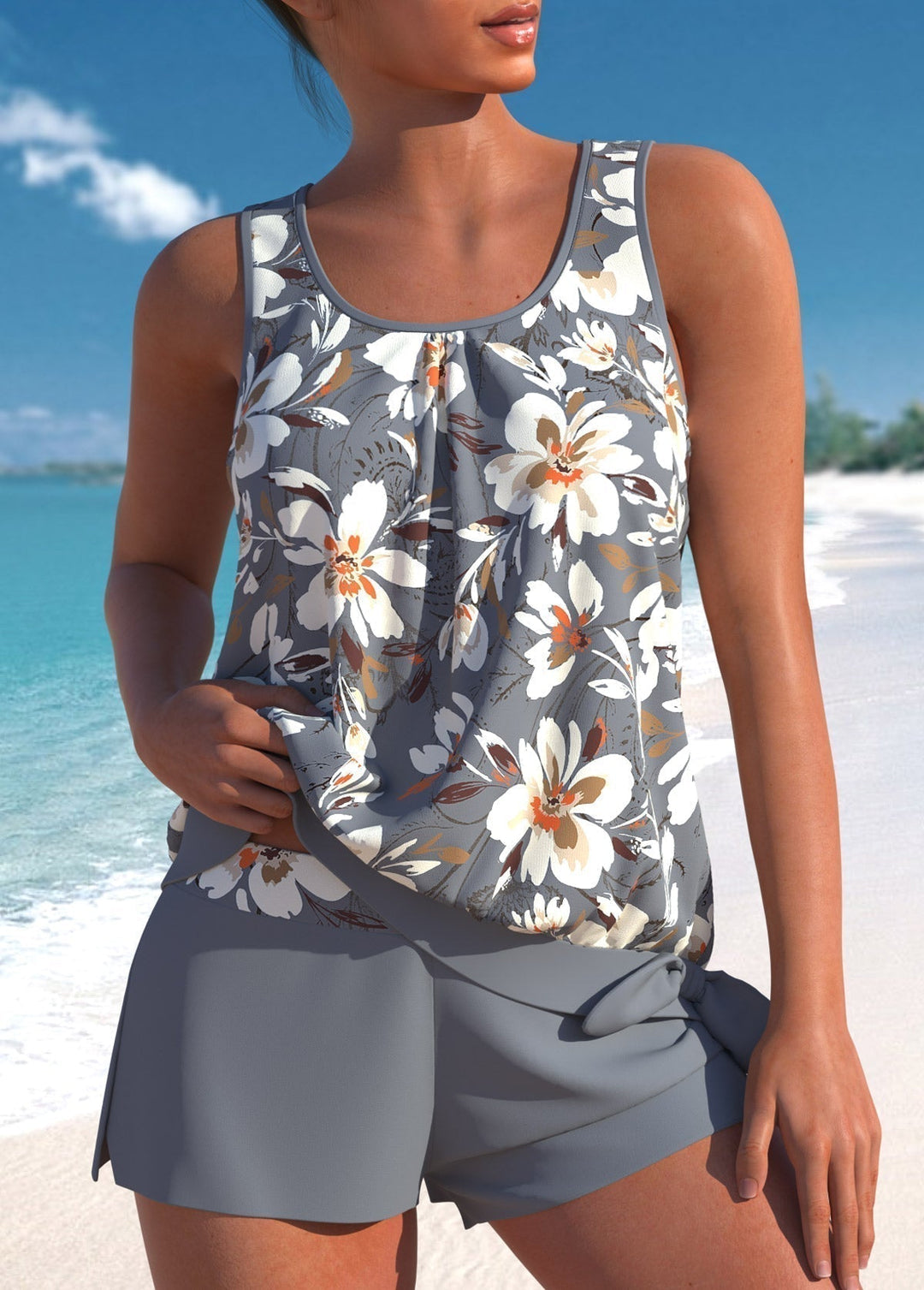 Adalgisa Leaf Print Two-Piece Swimsuit