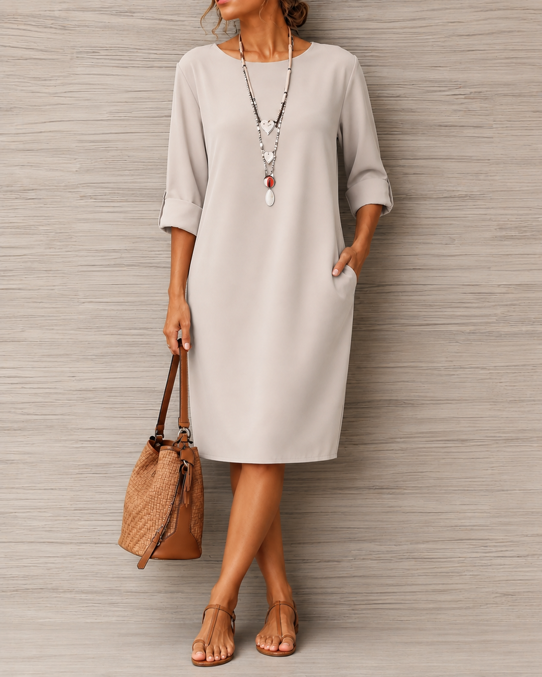 Sabine | Flowy Tummy-Flattering Midi Dress
