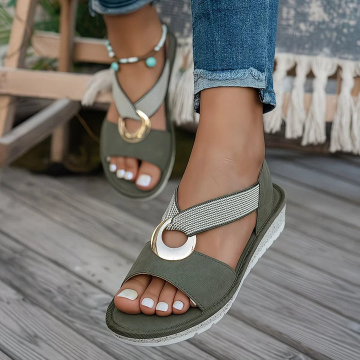 Mila Ring Detail Comfort Flat Sandals