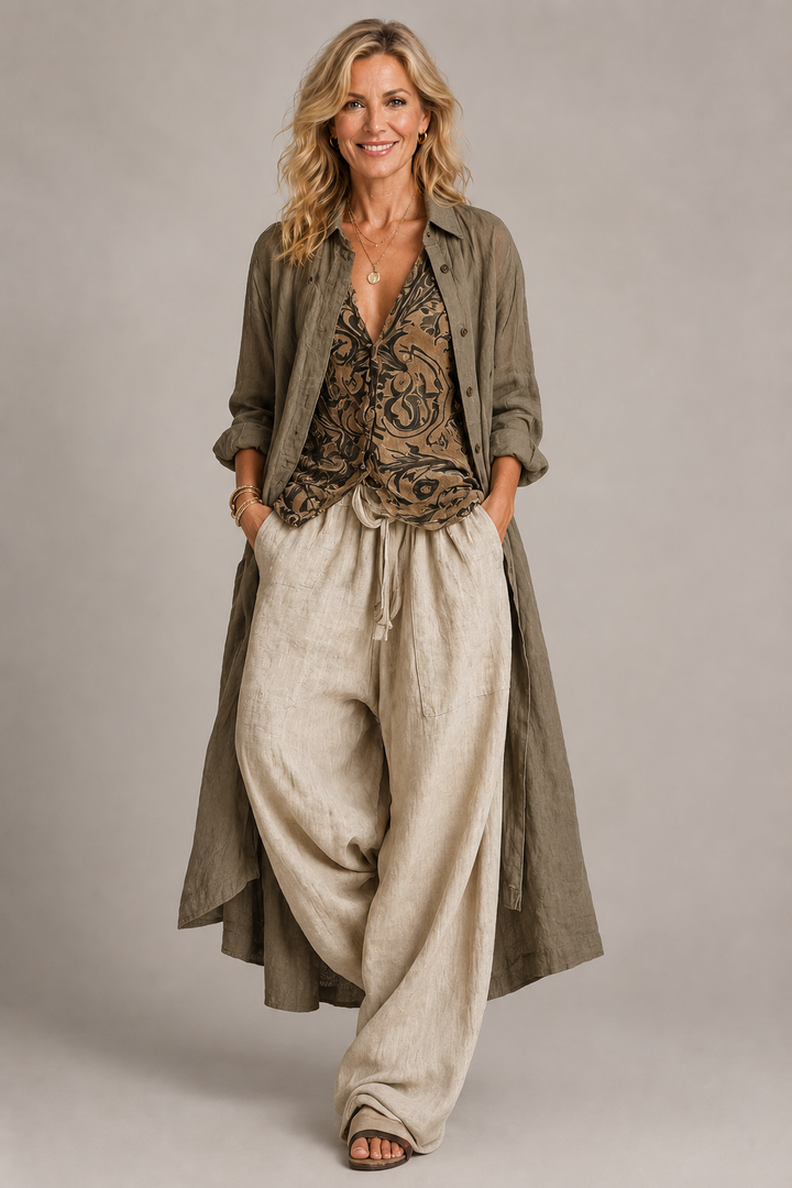 Nancy | Three-Piece Linen Set