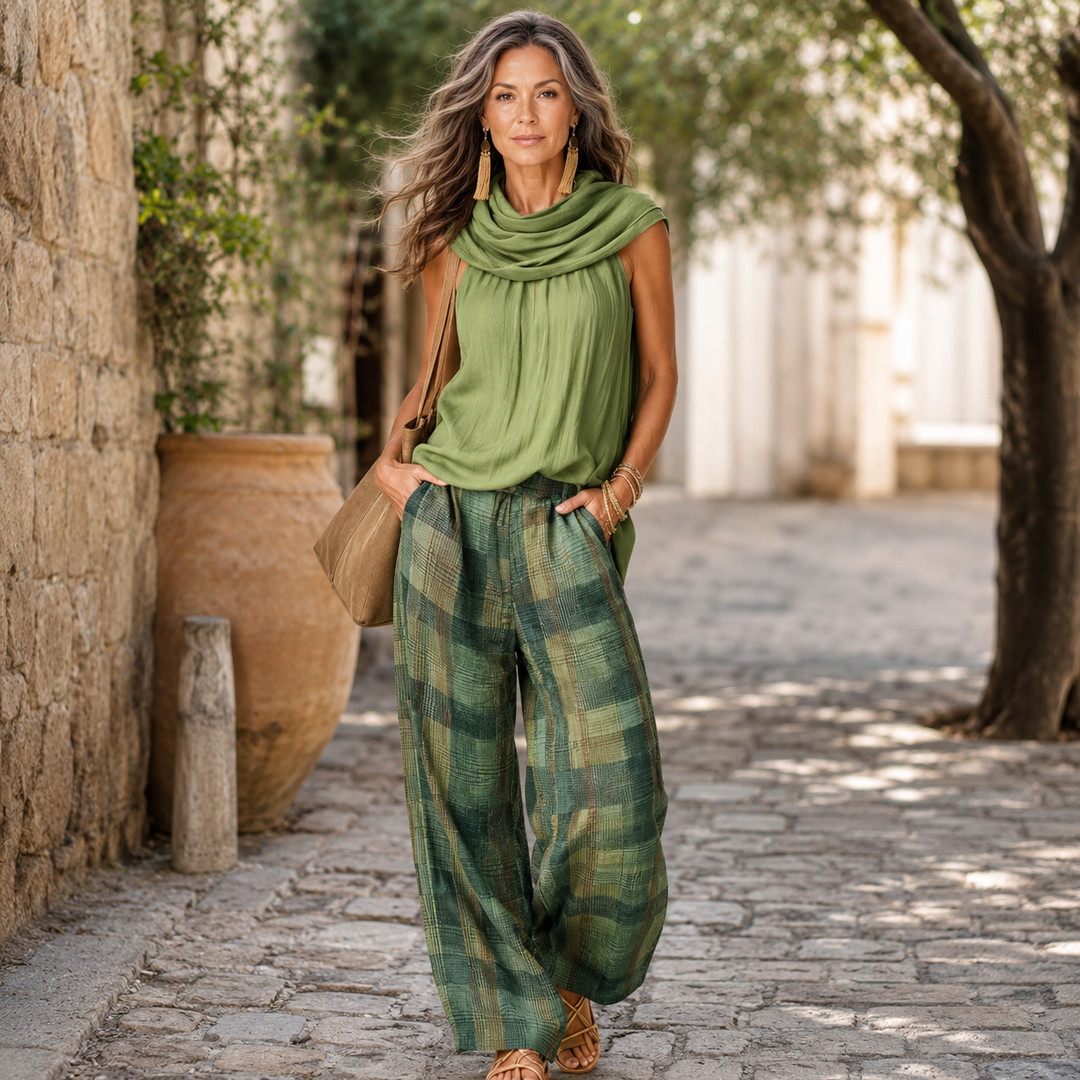 Bruna Sleeveless Top and Wide Leg Pants Set