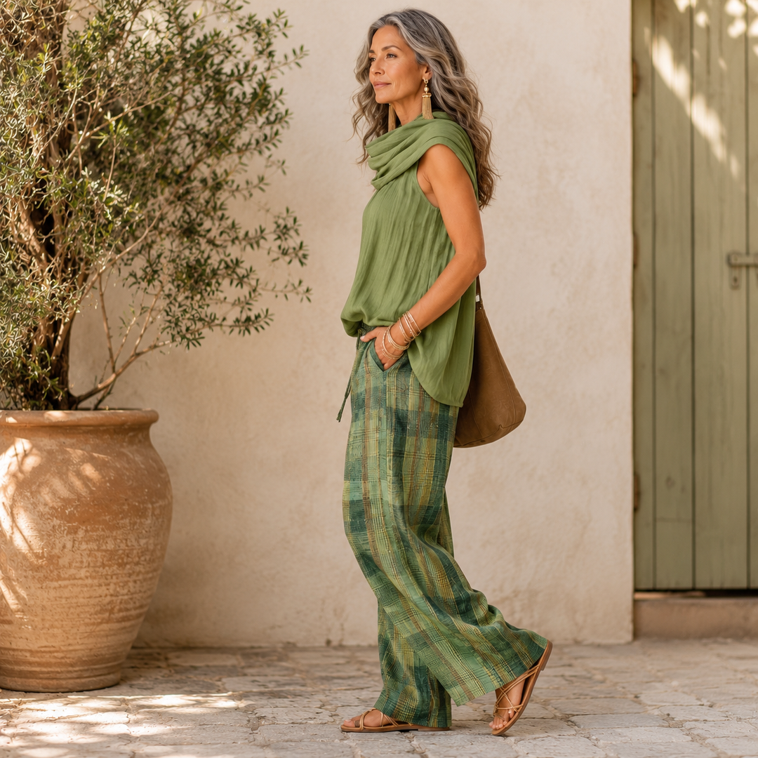 Bruna Sleeveless Top and Wide Leg Pants Set