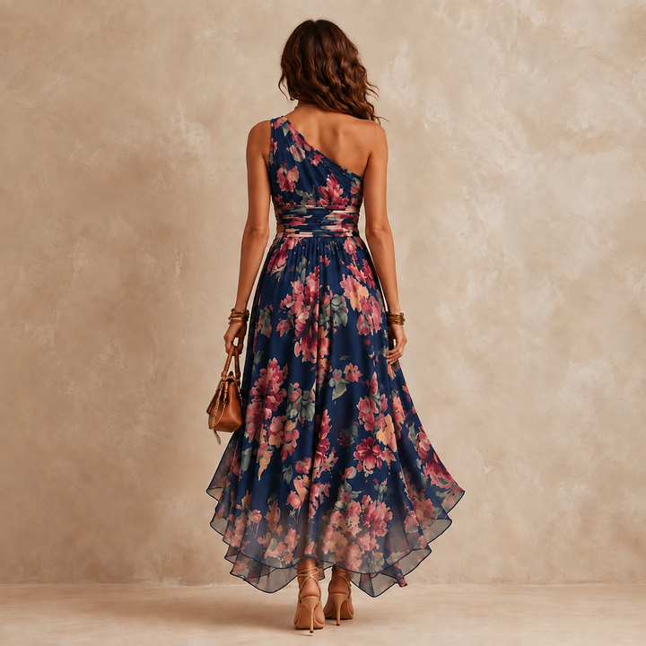 Celeste | One-Shoulder Floral Maxi Dress