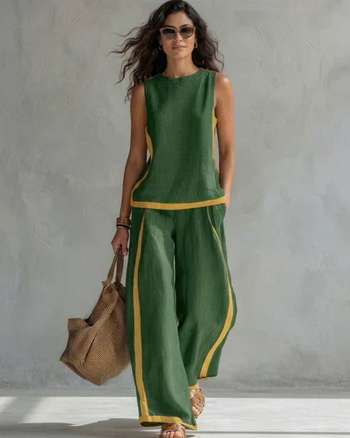 Leila Two-Piece Fluid Set - Green