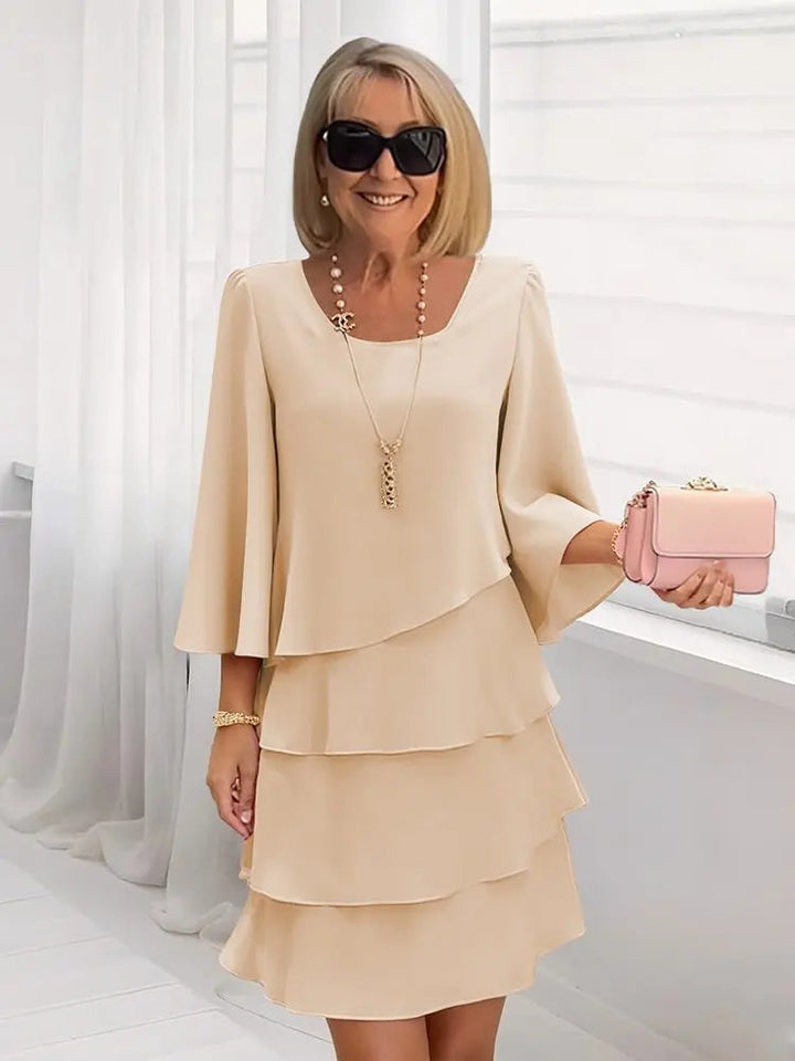 Catherine Elegant Dress with Ruffle - Cachi