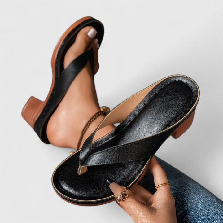 Jazrielle Orthopedic Block Heel Thong Sandals