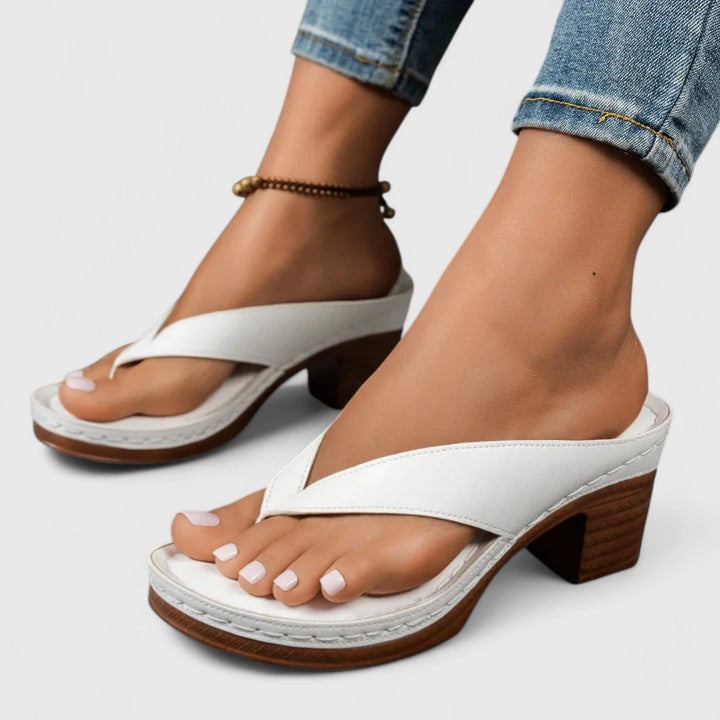 Jazrielle Orthopedic Block Heel Thong Sandals