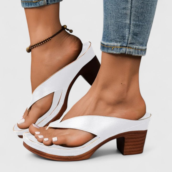 Jazrielle Orthopedic Block Heel Thong Sandals