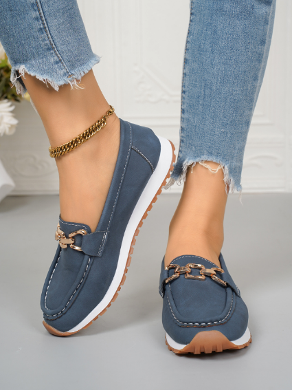 Ella Orthopedic Flat Buckle Loafers