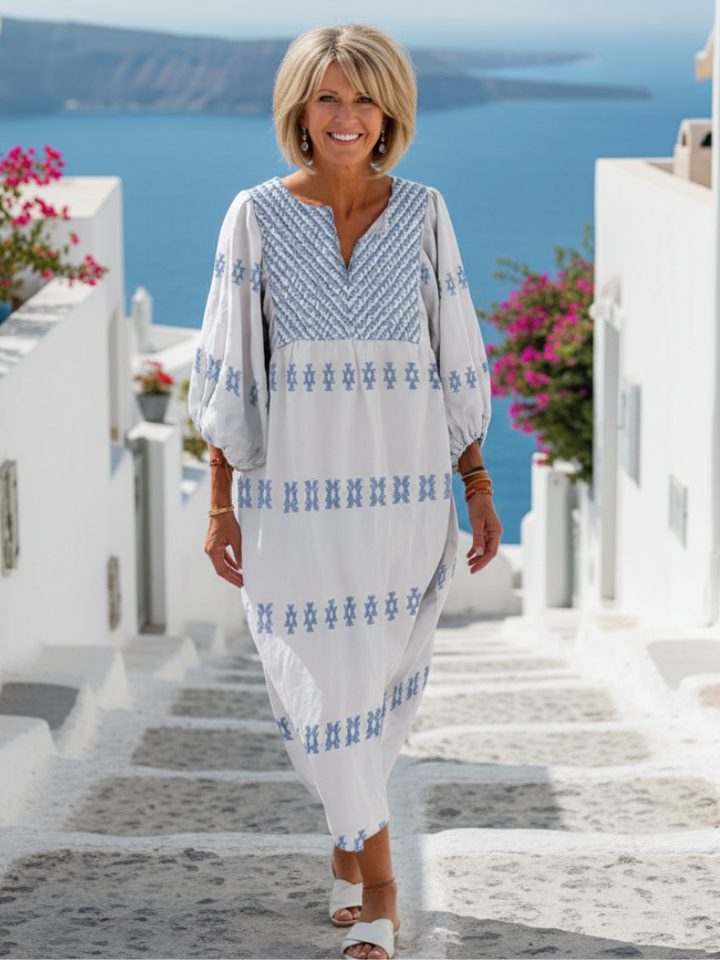 Bérénice Boho Dress Santorini - front