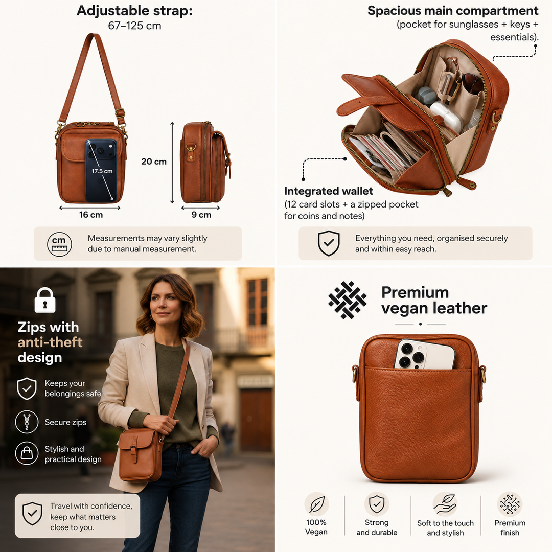 Isabel Spacious Crossbody Bag with RFID Protection