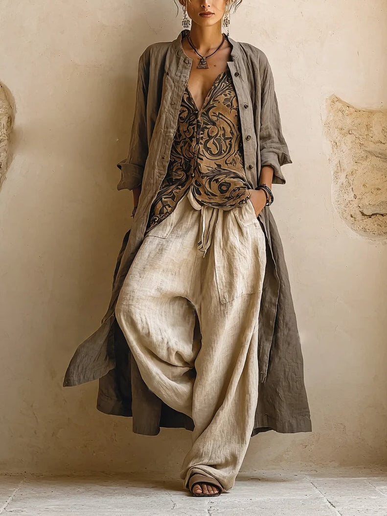 Nancy | Three-Piece Linen Set
