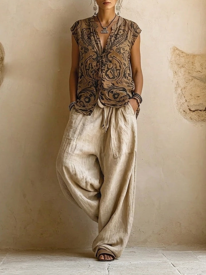 Nancy | Three-Piece Linen Set