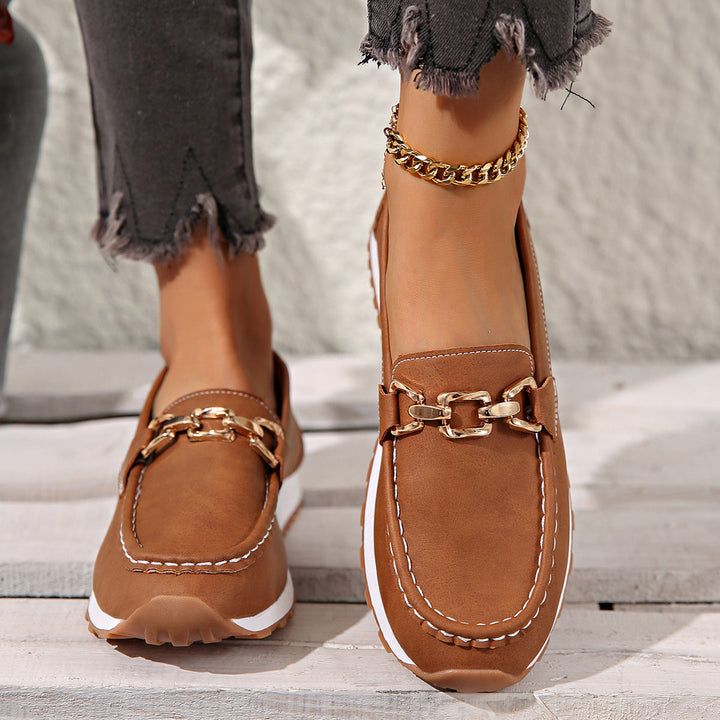 Ella Orthopedic Flat Buckle Loafers