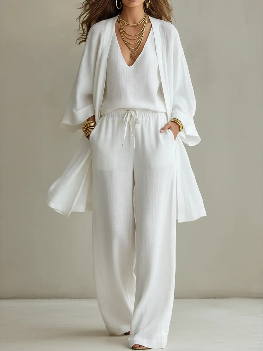 Isabelle Relaxed Linen Three Piece Set
