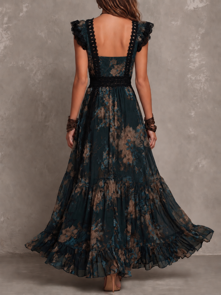 Helen | Tiered Boho Floral Maxi Dress