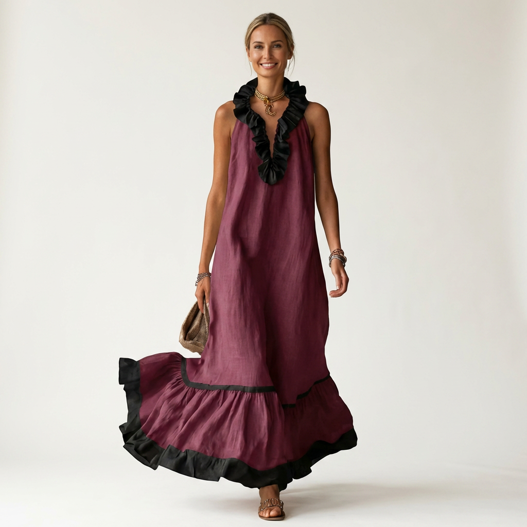 Mayline Maxi Dress - Burgundy