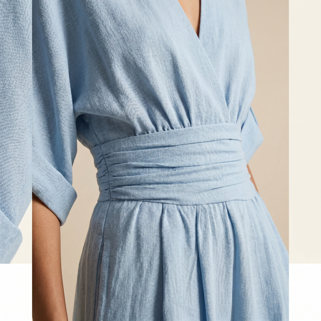 Capella V-Neck High Waist Wide Leg Jumpsuit