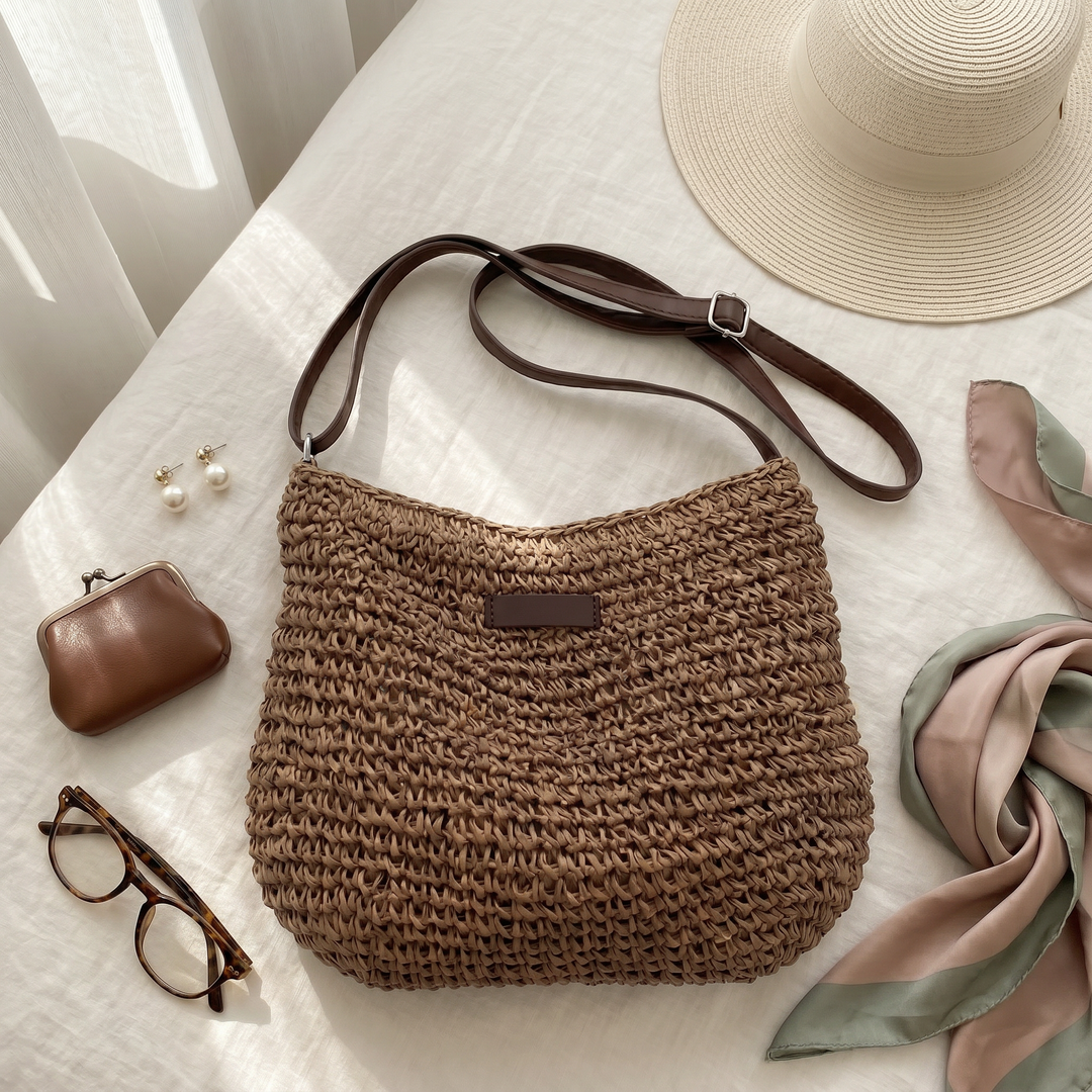 Simona Elegant Woven Shoulder Bag