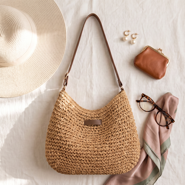 Simona Elegant Woven Shoulder Bag