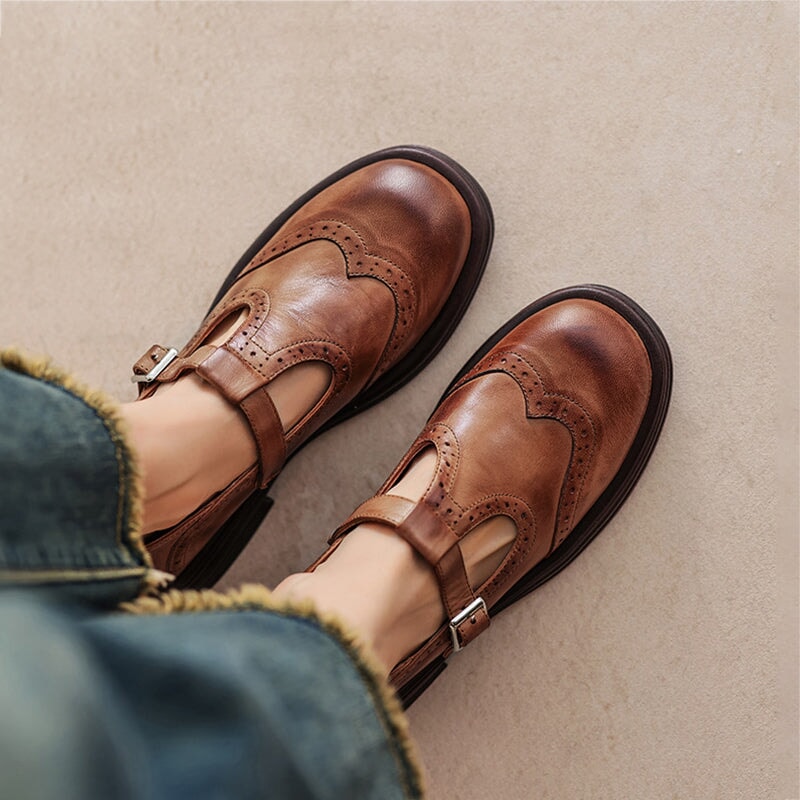 Verda Vegan Leather Mary Jane Flats