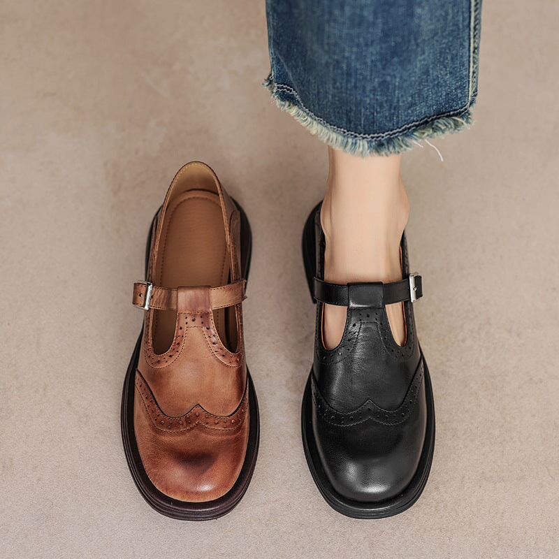 Verda Vegan Leather Mary Jane Flats