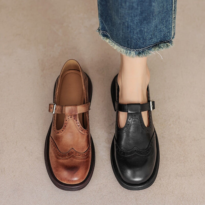 Verda Vegan Leather Mary Jane Flats